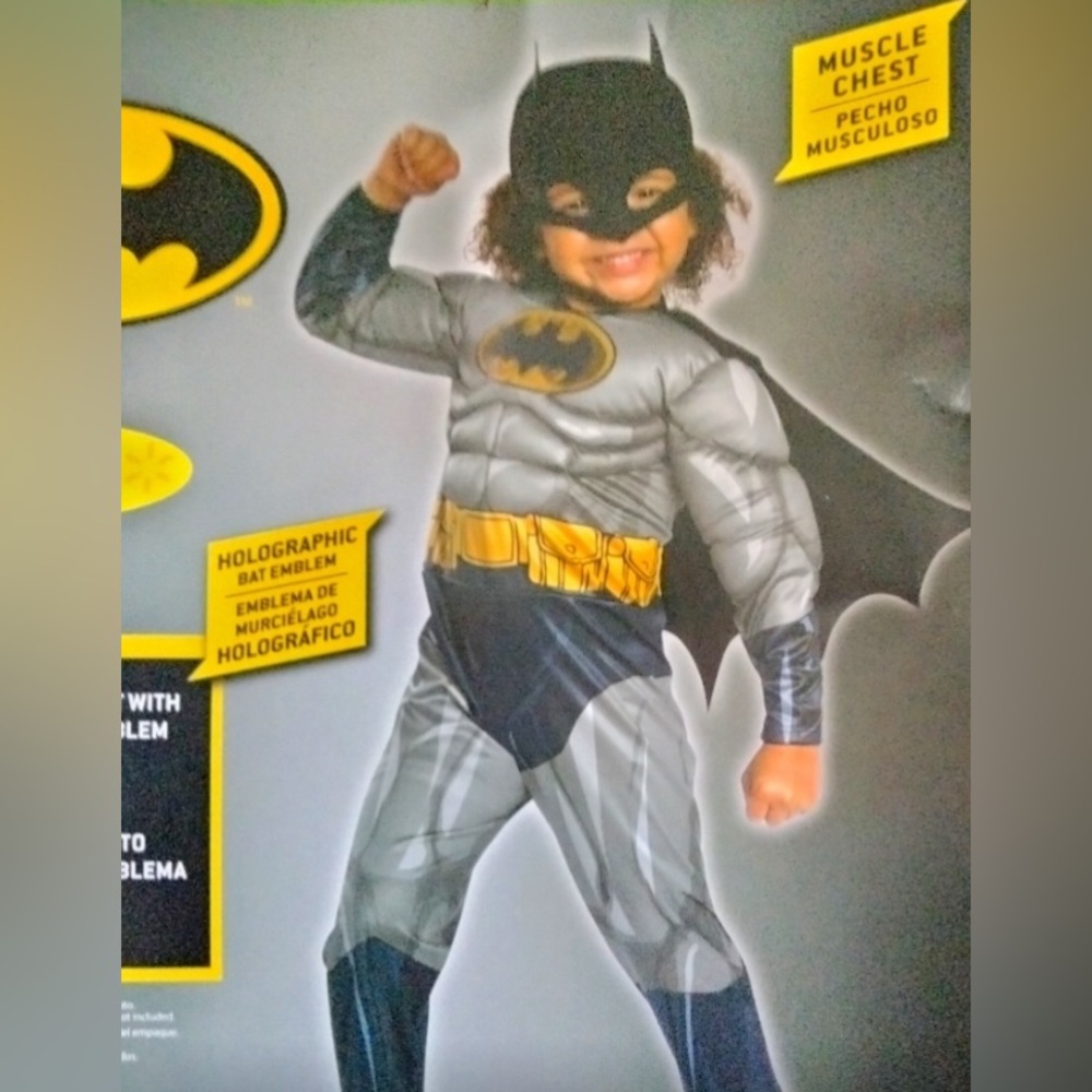 DC Comics Batman Toddler Costume - Black, Gray, Yellow